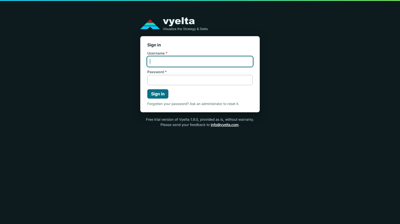 The sign-in page